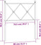 vidaXL - Hoofdbord - 75 - cm - metaal - wit
