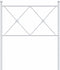 vidaXL - Hoofdbord - 75 - cm - metaal - wit
