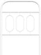 vidaXL - Hoofdbord - 75 - cm - metaal - wit