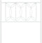 vidaXL - Hoofdbord - 75 - cm - metaal - wit