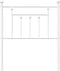 vidaXL - Hoofdbord - 75 - cm - metaal - wit