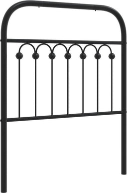 vidaXL - Hoofdbord - 75 - cm - metaal - zwart