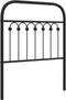 vidaXL - Hoofdbord - 75 - cm - metaal - zwart
