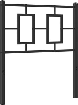 vidaXL - Hoofdbord - 75 - cm - metaal - zwart