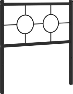vidaXL - Hoofdbord - 75 - cm - metaal - zwart