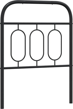 vidaXL - Hoofdbord - 75 - cm - metaal - zwart
