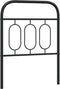 vidaXL - Hoofdbord - 75 - cm - metaal - zwart