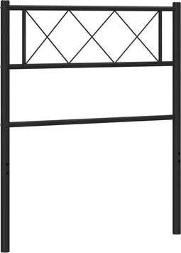 vidaXL - Hoofdbord - 75 - cm - metaal - zwart