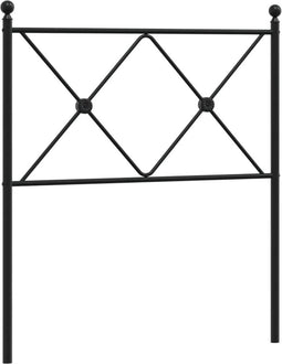vidaXL - Hoofdbord - 75 - cm - metaal - zwart