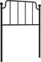 vidaXL - Hoofdbord - 75 - cm - metaal - zwart