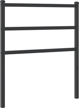 vidaXL - Hoofdbord - 75 - cm - metaal - zwart