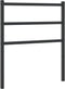vidaXL - Hoofdbord - 75 - cm - metaal - zwart
