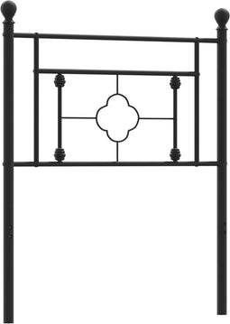 vidaXL - Hoofdbord - 75 - cm - metaal - zwart