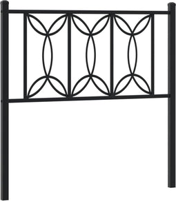 vidaXL - Hoofdbord - 75 - cm - metaal - zwart