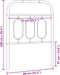 vidaXL - Hoofdbord - 75 - cm - metaal - zwart