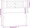 vidaXL - Hoofdbord - 75 - cm - metaal - zwart