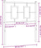 vidaXL - Hoofdbord - 75 - cm - metaal - zwart
