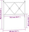 vidaXL - Hoofdbord - 75 - cm - metaal - zwart