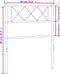 vidaXL - Hoofdbord - 75 - cm - metaal - zwart
