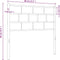 vidaXL - Hoofdbord - 75 - cm - metaal - zwart