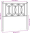 vidaXL - Hoofdbord - 75 - cm - metaal - zwart