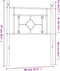 vidaXL - Hoofdbord - 75 - cm - metaal - zwart