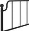 vidaXL - Hoofdbord - 75 - cm - metaal - zwart