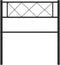 vidaXL - Hoofdbord - 75 - cm - metaal - zwart
