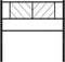 vidaXL - Hoofdbord - 75 - cm - metaal - zwart