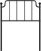 vidaXL - Hoofdbord - 75 - cm - metaal - zwart
