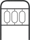 vidaXL - Hoofdbord - 75 - cm - metaal - zwart