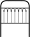 vidaXL - Hoofdbord - 75 - cm - metaal - zwart