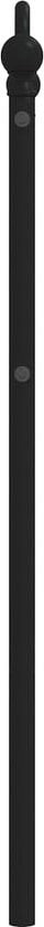 vidaXL - Hoofdbord - 75 - cm - metaal - zwart