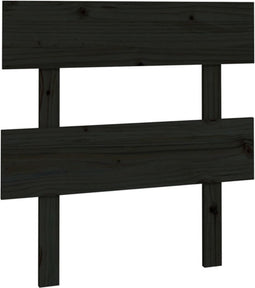 vidaXL - Hoofdbord - 78,5x3x81 - cm - massief - grenenhout - zwart
