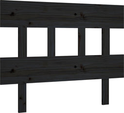 vidaXL - Hoofdbord - 78,5x3x81 - cm - massief - grenenhout - zwart