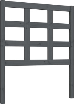 vidaXL - Hoofdbord - 80,5x4x100 - cm - massief - grenenhout - grijs