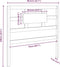 vidaXL - Hoofdbord - 80,5x4x100 - cm - massief - grenenhout - grijs