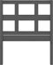 vidaXL - Hoofdbord - 80,5x4x100 - cm - massief - grenenhout - grijs