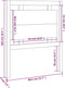 vidaXL - Hoofdbord - 80,5x4x100 - cm - massief - grenenhout - grijs