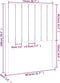 vidaXL - Hoofdbord - 80,5x4x100 - cm - massief - grenenhout - honingbruin