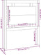 vidaXL - Hoofdbord - 80,5x4x100 - cm - massief - grenenhout