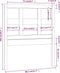 vidaXL - Hoofdbord - 80,5x4x100 - cm - massief - grenenhout - wit