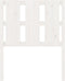 vidaXL - Hoofdbord - 80,5x4x100 - cm - massief - grenenhout - wit