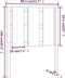 vidaXL - Hoofdbord - 80,5x4x100 - cm - massief - grenenhout - zwart