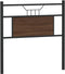 vidaXL - Hoofdbord - 80 - cm - bewerkt - hout - en - staal - bruin - eikenkleurig