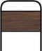 vidaXL - Hoofdbord - 80 - cm - bewerkt - hout - en - staal - bruin - eikenkleurig