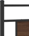 vidaXL - Hoofdbord - 80 - cm - bewerkt - hout - en - staal - bruin - eikenkleurig