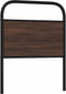 vidaXL - Hoofdbord - 80 - cm - bewerkt - hout - en - staal - bruin - eikenkleurig