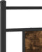 vidaXL - Hoofdbord - 80 - cm - bewerkt - hout - en - staal - gerookt - eikenkleurig