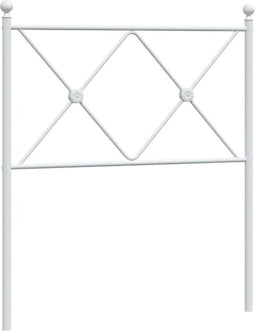 vidaXL - Hoofdbord - 80 - cm - metaal - wit